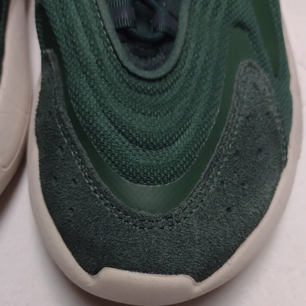 Adidas Green and White Sneakers with Chunky Sole